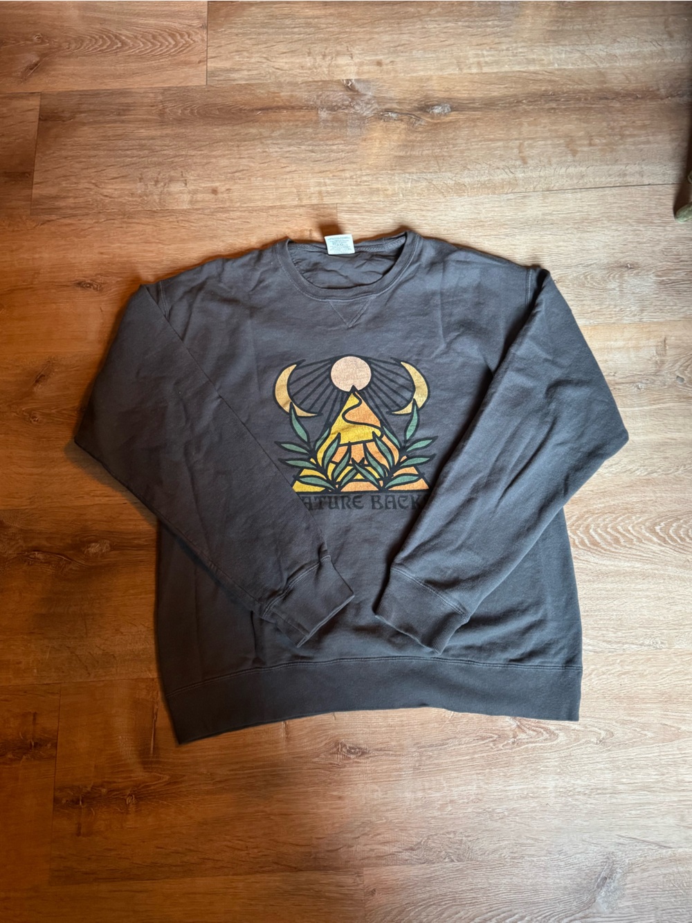 Nature Backs Comfort Colors Gray Crewneck